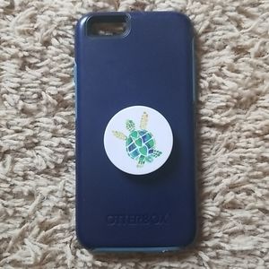 iPhone 6 otterbox with turtle pop socket